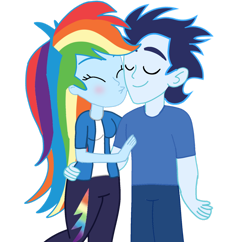 Size: 1280x1238 | Tagged: safe, artist:soarindasher10, rainbow dash, soarin', human, equestria girls, g4, duo, duo male and female, female, male, ship:soarindash, shipping, simple background, straight, transparent background