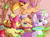 Size: 1500x1100 | Tagged: safe, artist:mricantdraw, apple bloom, braeburn, scootaloo, sweetie belle, earth pony, pegasus, pony, unicorn, g4, ass up, babysitting, blank flank, bloom butt, bondage, bow, braebutt, butt, cloth gag, cutie mark crusaders, dock, equestria's worst babysitter, face down ass up, featureless crotch, flying, gag, glowing, glowing horn, hair bow, horn, levitation, magic, magic aura, makeover, male, messy, paint, paintbrush, painting, plot, quill, rope, scooter, smiling, stallion, tail, telekinesis, tied up