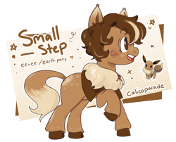 Size: 1578x1277 | Tagged: safe, artist:calicoparade, oc, oc only, earth pony, eevee, pokémon