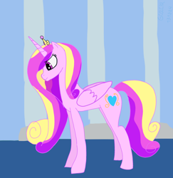 Size: 2480x2550 | Tagged: safe, artist:glacialfeather, princess cadance, alicorn, g4, crystal empire, folded wings, wings