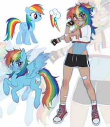 Size: 1440x1656 | Tagged: safe, artist:stolidabzz, rainbow dash, human, pegasus, pony, g4, converse, humanized, shoes