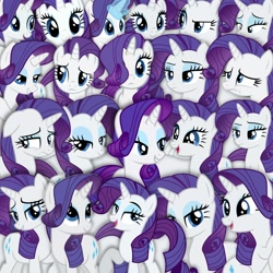 Size: 1440x1440 | Tagged: safe, artist:disxordance, rarity, pony, unicorn, g4, commonity, female, horn, mare, multeity