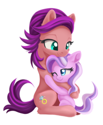 Size: 1029x1250 | Tagged: safe, artist:dusthiel, diamond tiara, spoiled rich, earth pony, pony, g4, alternate ending, cute, cutie mark, daaaaaaaaaaaw, daughter, diamondbetes, female, filly, foal, good end, good spoiled rich, heartwarming, heartwarming in hindsight, hug, mare, mother, mother and child, mother and daughter, motherly love, out of character, reconciliation, redemption, reformed, simple background, spoiled cute, sweet dreams fuel, transparent background