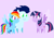 Size: 3553x2499 | Tagged: safe, anonymous artist, derpibooru exclusive, rainbow dash, soarin', twilight sparkle, alicorn, pegasus, pony, series:soarindash relationship, series:soarindash romantic tales, g4, female, looking at each other, looking at someone, male, mare, pointy ponies, purple background, ship:soarindash, shipping, simple background, smiling, smiling at each other, stallion, straight, trio, twilight sparkle (alicorn)