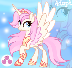 Size: 1280x1210 | Tagged: safe, artist:vi45, oc, alicorn, pony, concave belly, crown, female, jewelry, mare, regalia, slender, solo, thin