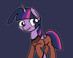 Size: 2048x1622 | Tagged: safe, artist:ewoudcponies, twilight sparkle, alicorn, pony, g4, blue background, clothes, dark blue background, female, mare, outline, raised hoof, simple background, solo, twilight sparkle (alicorn), uniform, white outline