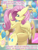 Size: 1500x2000 | Tagged: safe, artist:vavacung, fluttershy, dragon, kobold, anthro, comic:kobold twilight, g4, magical mystery cure, my little pony: friendship is magic, balloon, dragonified, featureless crotch, female, furry, hug, looking back, pinkie pie's cutie mark, species swap, sugarcube corner, swapped cutie marks, tail, tail hug, teary eyes, what my cutie mark is telling me