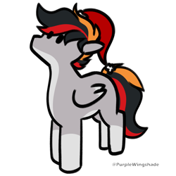 Size: 3000x3000 | Tagged: safe, artist:purple wingshade, oc, oc only, oc:primaryforce, pegasus, pony, christmas, hat, holiday, male, santa hat, solo, stallion