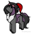 Size: 3000x3000 | Tagged: safe, artist:purple wingshade, oc, oc only, oc:mimicry, changedling, changeling, pony, christmas, christmas changeling, hat, holiday, purple changeling, santa hat, solo