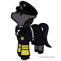 Size: 3000x3000 | Tagged: safe, artist:purple wingshade, oc, oc only, oc:star seeker, pony, unicorn, badge, clothes, hat, horn, solo, uniform