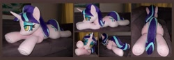 Size: 4720x1616 | Tagged: safe, artist:calusariac, starlight glimmer, pony, g4, hypno eyes, irl, life size, photo, plushie, solo