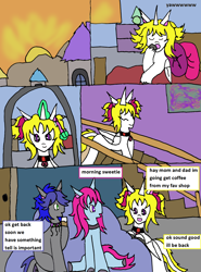 Size: 1330x1801 | Tagged: safe, artist:ask-luciavampire, oc, alicorn, earth pony, pony, comic, remake, tumblr