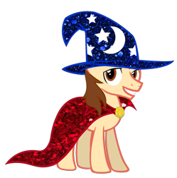 Size: 1830x1841 | Tagged: safe, artist:bubbacheezit, oc, oc only, oc:caleb, alicorn, g4, cape, clothes, hat, male, simple background, solo, sorcerer, transparent background