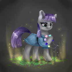 Size: 3000x3000 | Tagged: safe, artist:katemaximova, maud pie, earth pony, pony, g4, maud pie (episode), my little pony: friendship is magic, candy, female, food, jewelry, mare, necklace, raised hoof, rock candy, rock candy necklace, solo