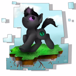 Size: 3000x3000 | Tagged: safe, artist:katemaximova, enderman, enderpony, pony, unicorn, crossover, high res, horn, male, minecraft, ponified, simple background, solo, white background