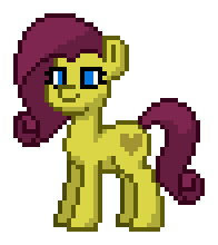 Size: 196x220 | Tagged: safe, oc, oc only, oc:sweet caramel olive pie, earth pony, pony, pony town, offspring, parent:caramel, parent:pinkie pie, parents:carapie, simple background, transparent background