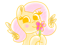 Size: 2774x1976 | Tagged: safe, artist:starflowerpony, fluttershy, pegasus, pony, g4, female, flower, mare