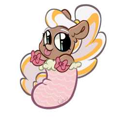 Size: 2048x2048 | Tagged: safe, artist:cupute, earth pony, pony, :p, big ears, brown coat, cheap, cherie (wild manes), chibi, christmas, christmas stocking, clothes, colored hooves, commission, ear fluff, eyebrows, eyeshadow, female, fluffy hair, gradient hooves, gradient muzzle, green eyes, hair streaks, hair stripe, holiday, hooves, long hair, long mane, looking at you, makeup, mare, pink eyeshadow, pink hooves, png, shoes, simple background, solo, stripes, tied mane, tongue out, transparent background, white mane, wild manes, ych result, yellow mane