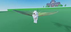 Size: 2340x1080 | Tagged: safe, artist:furhoof64, oc, moth, mothpony, original species, pony, build a pony, outdoors, roblox, screenshots, solo