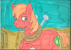 Size: 1146x811 | Tagged: safe, artist:cmara, big macintosh, earth pony, g4, eyebrows, frown, male, raised eyebrow, solo