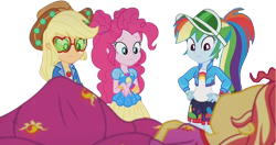 Size: 4480x2366 | Tagged: safe, edit, edited screencap, editor:mrtoonlover83, screencap, applejack, pinkie pie, rainbow dash, sunset shimmer, equestria girls, g4, background removed, not a vector