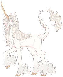 Size: 2390x2890 | Tagged: safe, artist:sleepy-nova, oc, oc only, oc:excalibur, classical unicorn, pony, unicorn, beard, blank flank, blue eyes, brown hooves, chest fluff, cloven hooves, coat markings, colored eyebrows, colored eyelashes, colored hooves, colored horn, colored pinnae, curved horn, eye clipping through hair, facial hair, facial markings, frown, gradient horn, high res, hock fluff, hooves, horn, lacrimal caruncle, leonine tail, lidded eyes, long fetlocks, long horn, long legs, long mane, long mane male, long tail, male, male oc, no pupils, profile, raffle prize, raised hoof, shiny hooves, shiny horn, simple background, snip (coat marking), solo, stallion, stallion oc, standing, tail, tail fluff, tall ears, transparent background, two toned mane, two toned tail, unicorn beard, unicorn horn, unicorn oc, unshorn fetlocks, wavy mane, wavy tail, white coat, white eyelashes, white mane, white tail