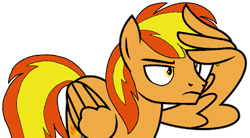 Size: 765x422 | Tagged: safe, artist:noi kincade, oc, oc:firey ratchet, pegasus, g4, male, salute, simple background, solo, transparent background