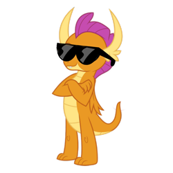 Size: 1290x1290 | Tagged: safe, artist:gaelgaming1, smolder, dragon, g4, dragoness, female, simple background, solo, sunglasses, transparent background