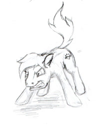 Size: 600x754 | Tagged: safe, artist:jberg18, earth pony, pony, angry, atg 2013, male, monochrome, solo, stallion