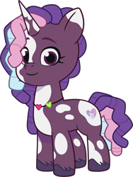 Size: 2049x2717 | Tagged: safe, violette rainbow, pony, unicorn, g5, my little pony: tell your tale, official, .ai available, .svg available, concept art, female, filly, foal, horn, simple background, solo, svg, transparent background, vector