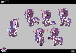 Size: 2651x1865 | Tagged: safe, violette rainbow, pony, unicorn, g5, my little pony: tell your tale, official, .ai available, .psd available, .svg available, concept art, female, filly, foal, horn, solo, vector