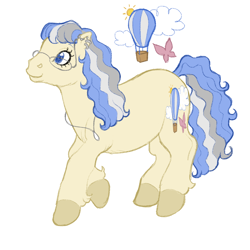 Size: 1200x1200 | Tagged: safe, artist:universalheart, oc, oc only, oc:merriweather, earth pony, pony, g4, earth pony oc, glasses, jewelry, necklace, simple background, solo, white background