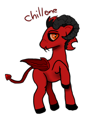 Size: 1106x1318 | Tagged: safe, artist:pawker, oc, oc:chillone, demon, demon pony, pegasus, devil tail, swamp cinema, tail