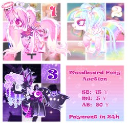 Size: 6084x5891 | Tagged: safe, artist:anno酱w, oc, oc only, cat, cat pony, devil, original species, pegasus, adoptable, adopted, base used, devil horns, flower, halo, horns, moodboard, moon, rainbow, rose, small wings, wings