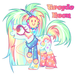 Size: 2812x2776 | Tagged: safe, artist:anno酱w, oc, oc only, earth pony, pony, adoptable, base used, clothes, earmuffs, emoji, leg warmers, ponytail, rainbow, scarf, simple background, smiley face, socks, solo, transparent background