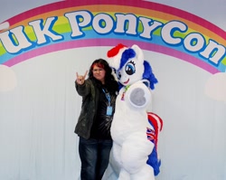 Size: 1854x1479 | Tagged: safe, oc, oc:britannia (uk ponycon), human, uk ponycon, irl, irl human, photo, ponysuit