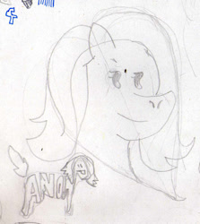 Size: 1065x1194 | Tagged: safe, artist:zenco, oc, oc:filly anon, female, filly, heart, pencil drawing, traditional art