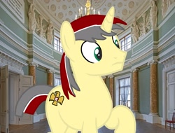 Size: 3221x2443 | Tagged: safe, artist:fedya_1991_i, oc, unicorn, g4, castle, horn, male, museum, ochit horton, tourist