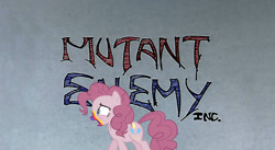 Size: 1049x576 | Tagged: safe, artist:sollace, pinkie pie, g4, my little pony: friendship is magic, closing logo, cookie zombie, mutant enemy