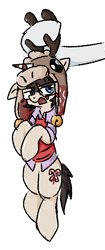 Size: 300x717 | Tagged: safe, artist:muffinz, oc, oc only, oc:peppermint punch, earth pony, pony, annoyed, glasses, grabbed, hat, ponified, scout (tf2), simple background, solo, team fortress 2, white background