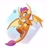 Size: 1800x1900 | Tagged: safe, artist:galaxylover06, smolder, dragon, g4, cute, dragoness, emanata, female, flying, solo, spread wings, wings