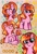 Size: 1400x2048 | Tagged: safe, artist:dariarchangel, oc, oc only, oc:dazha, pony, unicorn, g4, :c, ^^, adorable face, belly, big eyes, blue eyes, bow, bust, c:, chubby, cute, cute face, cute smile, doodle, doodle page, eating, eyes closed, female, female oc, floral head wreath, flower, flower in hair, food, frown, full body, glowing, glowing horn, grin, hair bow, hairband, happy, heart, herbivore, hnnng, hoof on belly, horn, leaves, looking at you, looking down, looking down at you, looking up, magic, magic aura, mare, munching, ocbetes, orange hair, orange mane, orange tail, pink coat, pony oc, portrait, sad, sadorable, sitting, sketch dump, small horn, smiling, solo, sparkles, squishy cheeks, standing, stars, tail, telekinesis, traditional art, underhoof, unicorn oc, weapons-grade cute