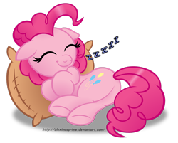 Size: 2734x2194 | Tagged: safe, artist:aleximusprime, pinkie pie, earth pony, pony, g4, butt, cute, diapinkes, female, plot, simple background, sleeping, solo, transparent background