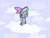 Size: 2048x1550 | Tagged: safe, artist:ewoudcponies, flitter, pegasus, pony, g4, cloud, female, frown, looking offscreen, mare, on a cloud, outdoors, sitting, sitting on a cloud, sky background, solo