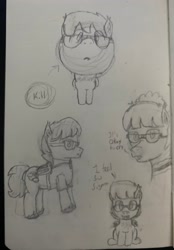 Size: 2771x3978 | Tagged: safe, artist:ponerr, oc, oc:dusty eclipse, bat pony, bat pony oc, bat wings, colt, doodle, ear fluff, foal, low effort, male, signature, sketch, sketch dump, wings