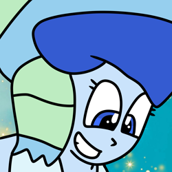 Size: 1000x1000 | Tagged: safe, artist:jadeharmony, oc, oc only, oc:sparkling sapphire, mermaid, equestria girls, g4, cute, female, grin, mermaidized, ocbetes, smiling, solo, sparkles, species swap, the little mermaid 2: return to the sea