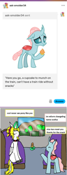 Size: 1180x3071 | Tagged: safe, artist:ask-luciavampire, ocellus, oc, alicorn, changeling, pony, g4, ask, tumblr