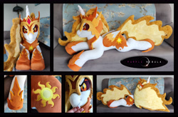 Size: 5892x3872 | Tagged: safe, artist:purplenebulastudios, daybreaker, alicorn, pony, g4, indoors, irl, photo, plushie, solo