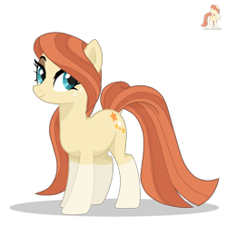 Size: 1479x1479 | Tagged: safe, artist:r4hucksake, oc, oc only, oc:frazzle, earth pony, pony, coat markings, countershading, dock, eyeshadow, looking at you, makeup, mascara, smiling, smiling at you, socks (coat markings), solo, story included, tail