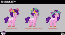 Size: 2048x1116 | Tagged: safe, lil critter workshop, pegasus, pony, enchantment under the sea, g5, my little pony: tell your tale, official, spoiler:g5, spoiler:my little pony: tell your tale, spoiler:tyts02e28, alternate hairstyle, diadem, female, folded wings, headband, jewelry, mare, my little pony logo, regalia, royalty, seashell, ship wheel, smiling, wings